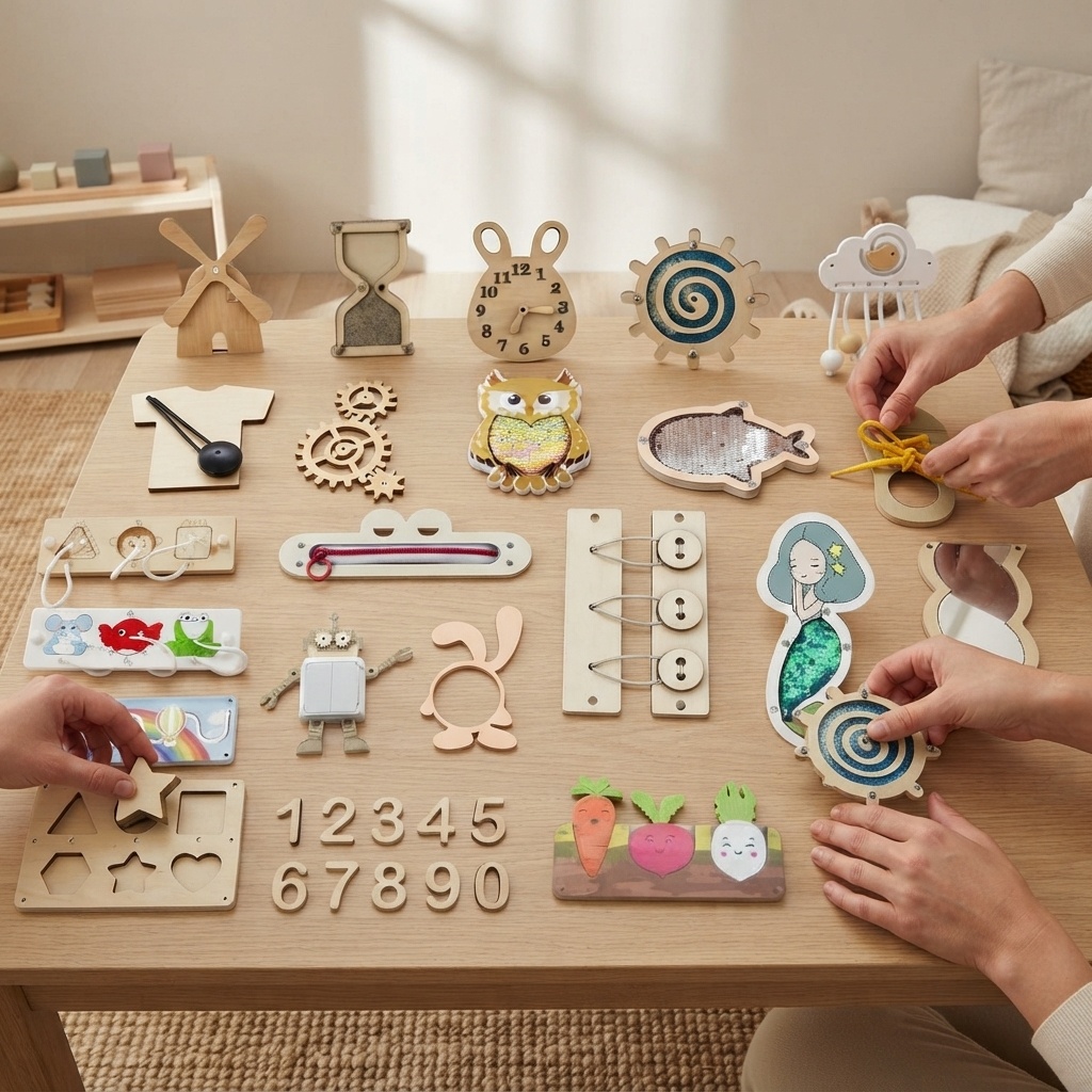 Hot Busy Board Montessori Wood - огляд і ціна Montessori Wooden Busy Board Toddler