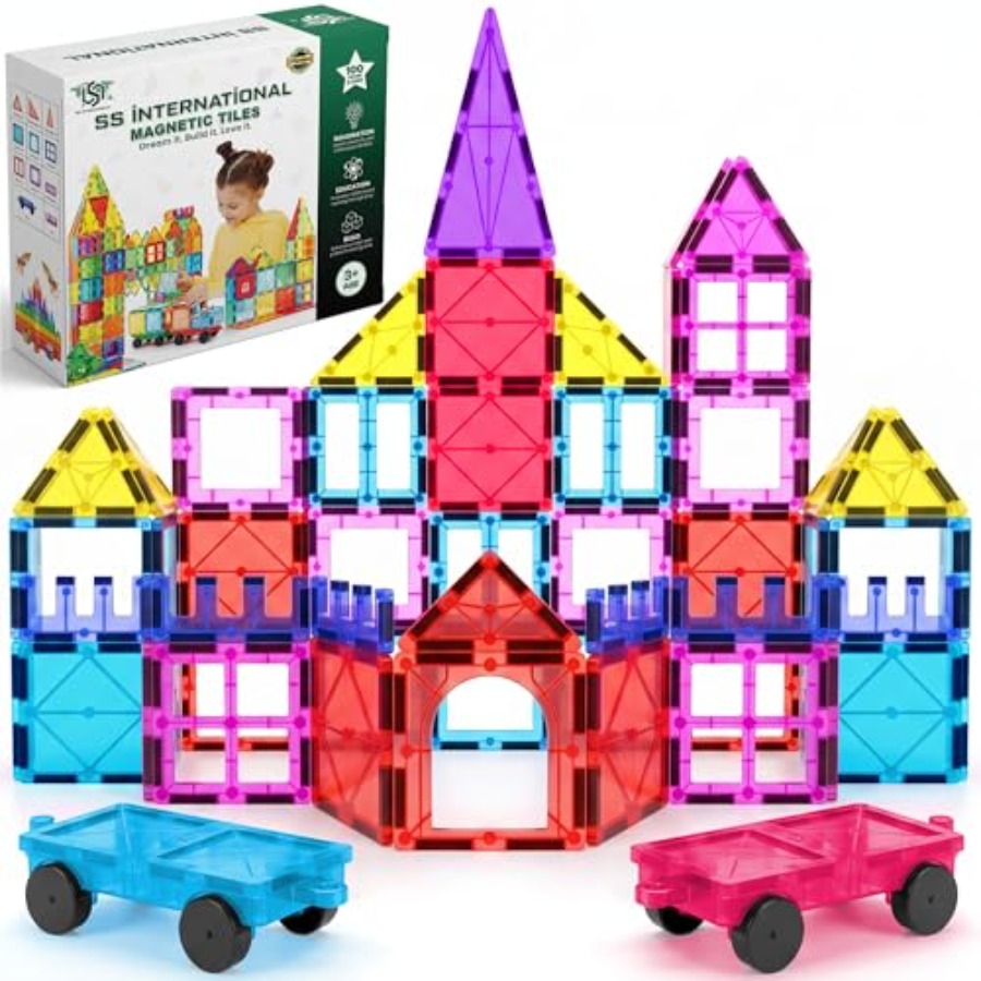 Magnetic Tiles Construction Se - огляд і ціна Magnetic Building Tiles Set 100Pcs