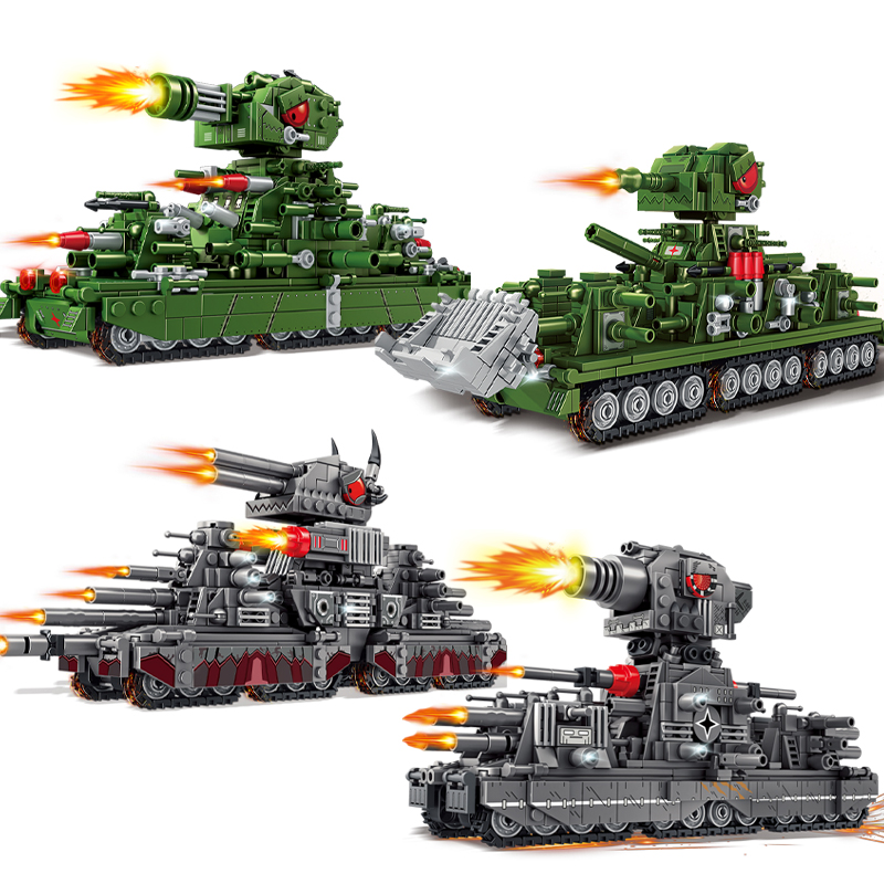 Tank World Cartoon Model Muild - огляд і ціна Lego Compatible Military Tank