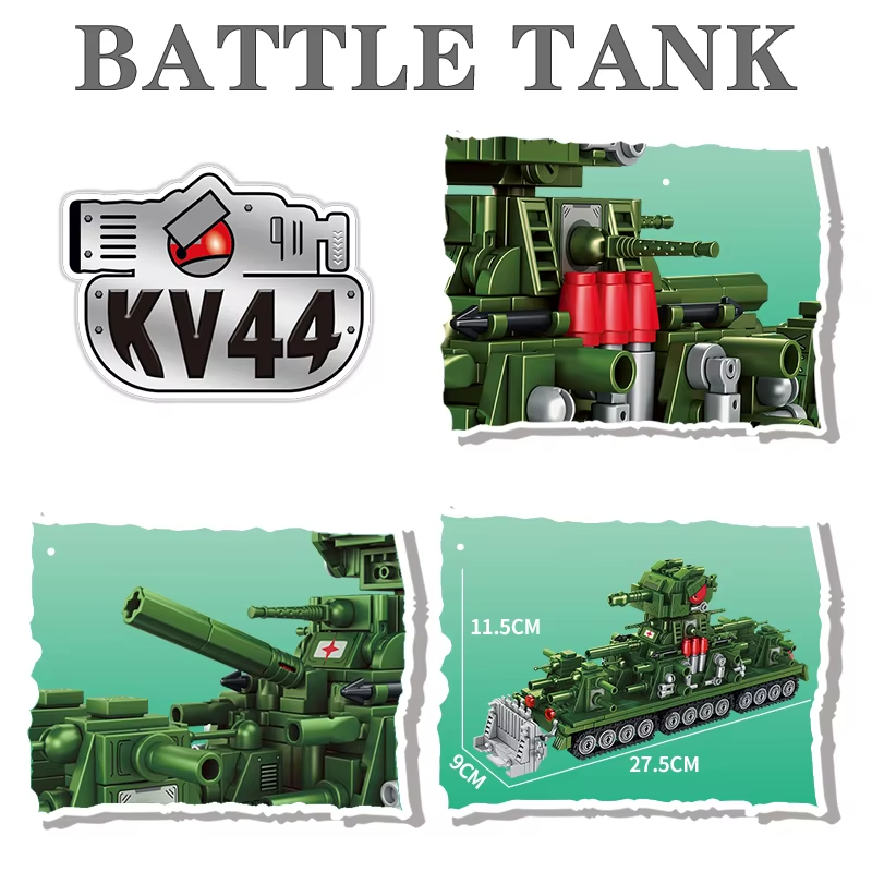 Tank World Cartoon Model Muild - огляд і ціна Lego Compatible Military Tank