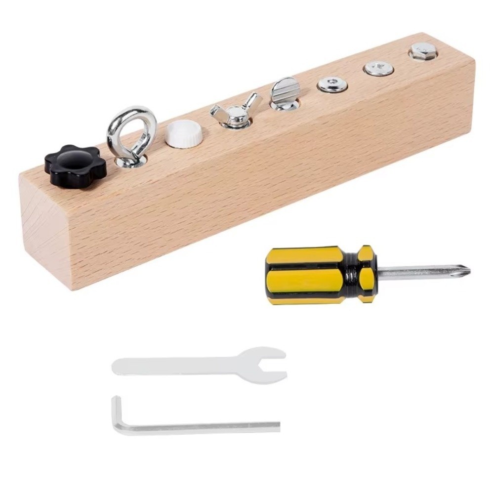 New Portable Montessori Screw  - огляд і ціна Montessori Wooden Busy Board Toddler