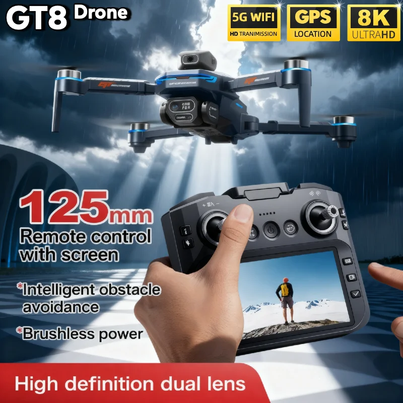 HOT For LSRC GT8 Drone 4K Prof - огляд і ціна Fpv Brushless Rc Drone 4K