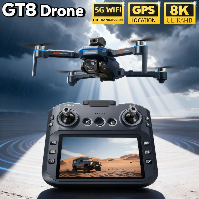 HOT For LSRC GT8 Drone 4K Prof - огляд і ціна Fpv Brushless Rc Drone 4K