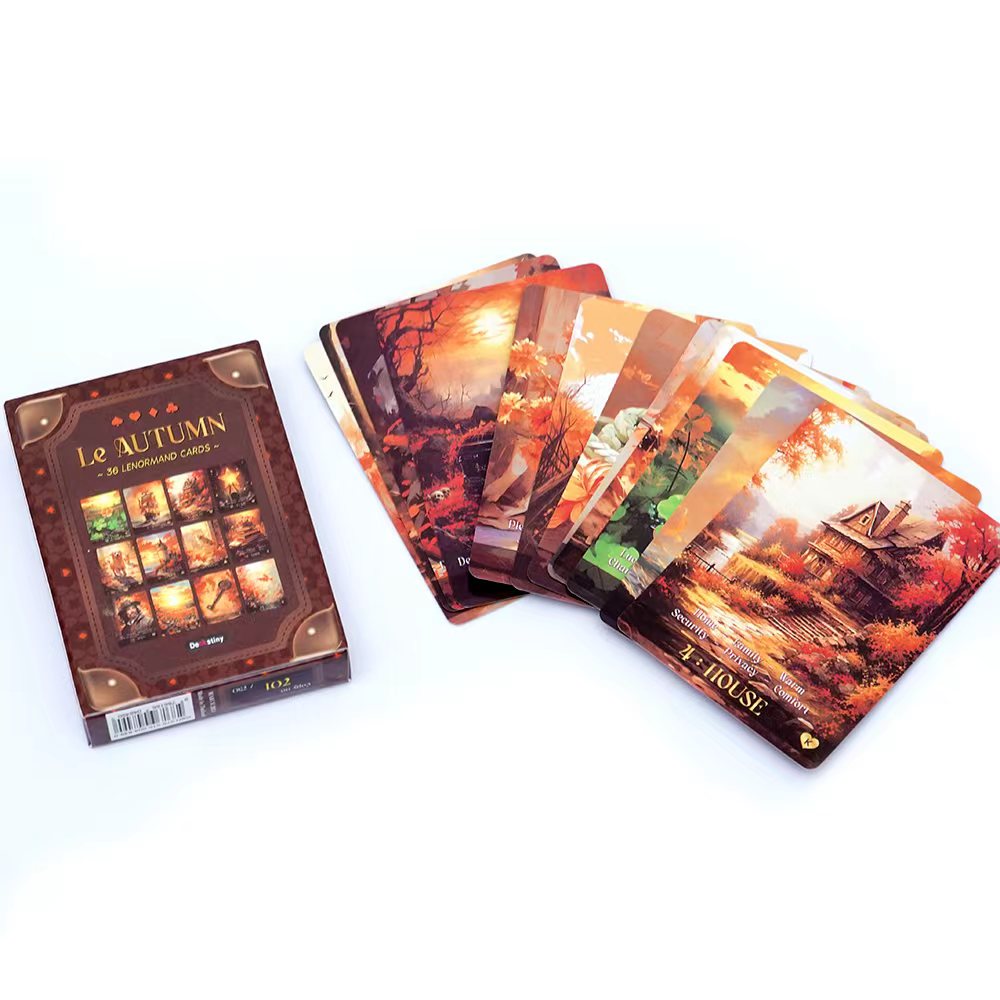 Lenormand Tarot Deck Le Autumn - огляд і ціна Tarot Cards Deck With Guidebook