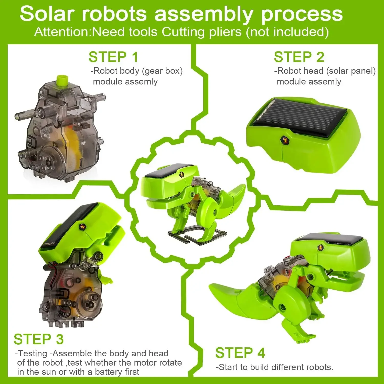 Assemble Solar Robot Kit 3 in  - огляд і ціна Stem Solar Robot Kit For Kids