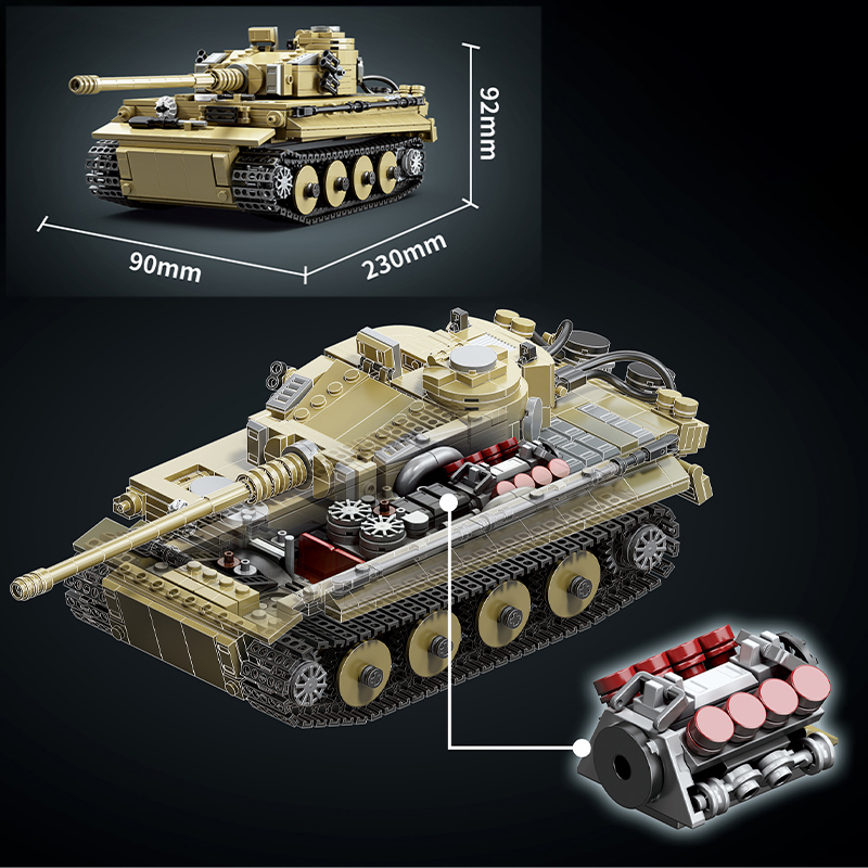 Military 1000Pcs Germany Tiger - огляд і ціна Lego Compatible Military Tank