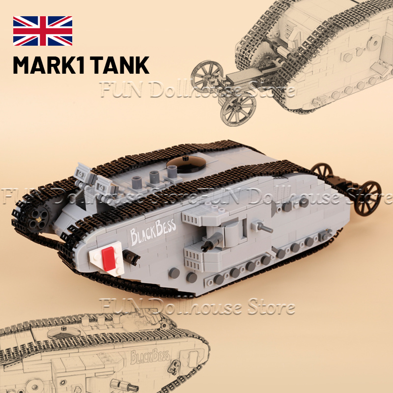 MOC WW1 Military Army Soldier  - огляд і ціна Lego Compatible Military Tank
