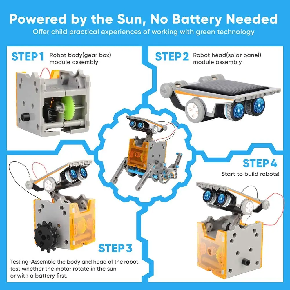 STEM 13-in-1 Education Solar R - огляд і ціна Stem Solar Robot Kit For Kids