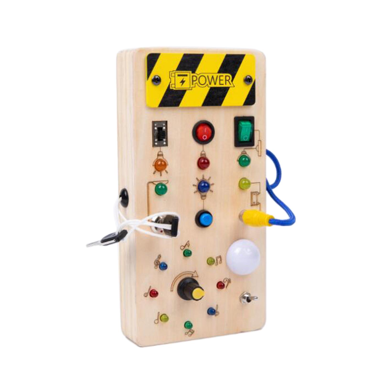 LED Wooden Sensory Board Toddl - огляд і ціна Montessori Wooden Busy Board Toddler