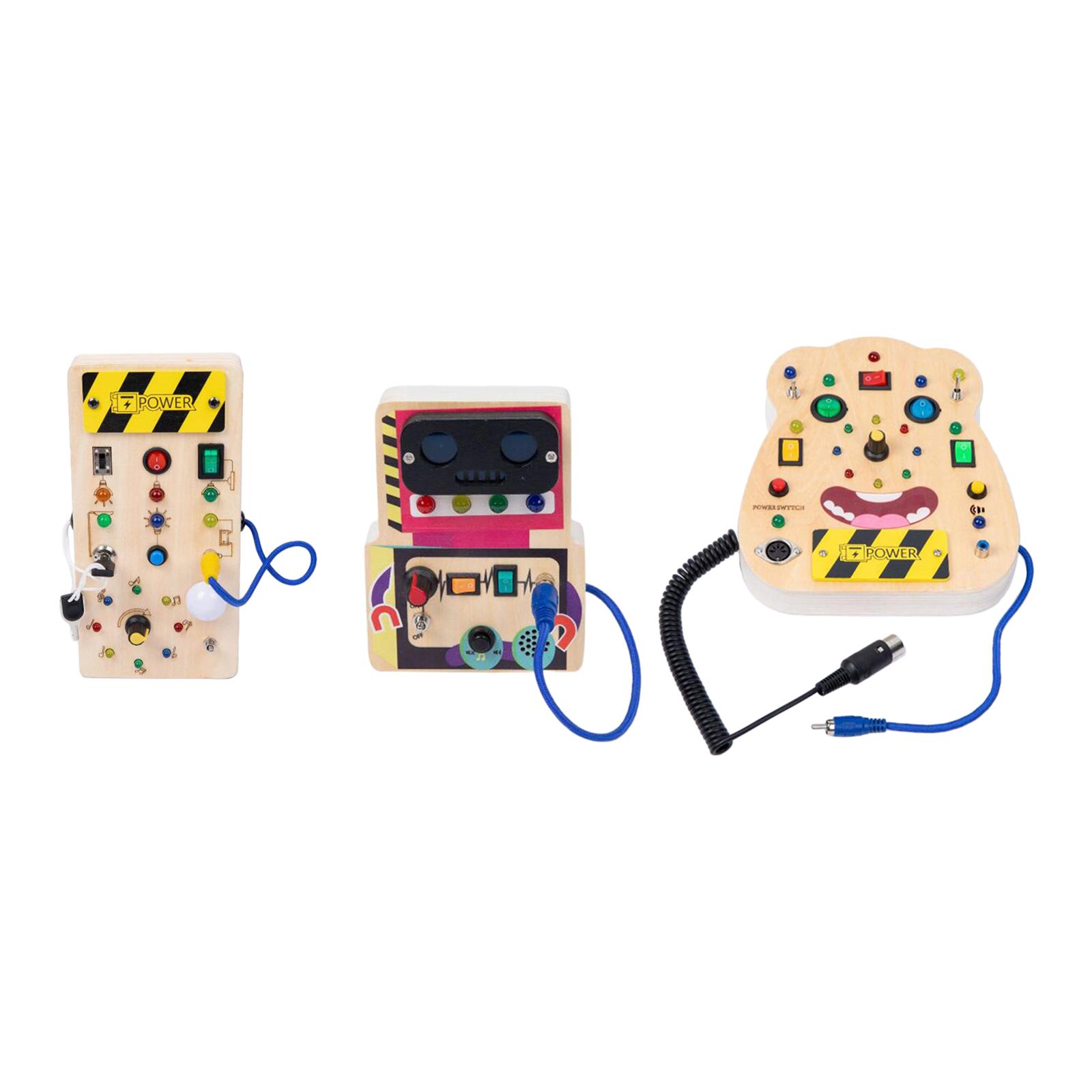 LED Wooden Sensory Board Toddl - огляд і ціна Montessori Wooden Busy Board Toddler