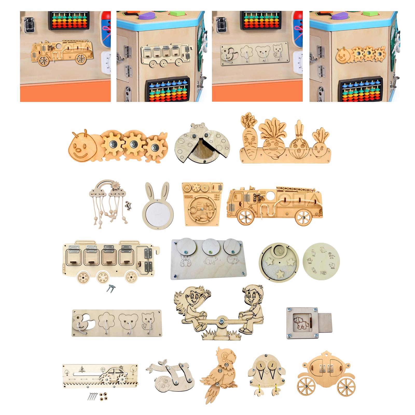 Wooden Busy Board Parts Montes - огляд і ціна Montessori Wooden Busy Board Toddler