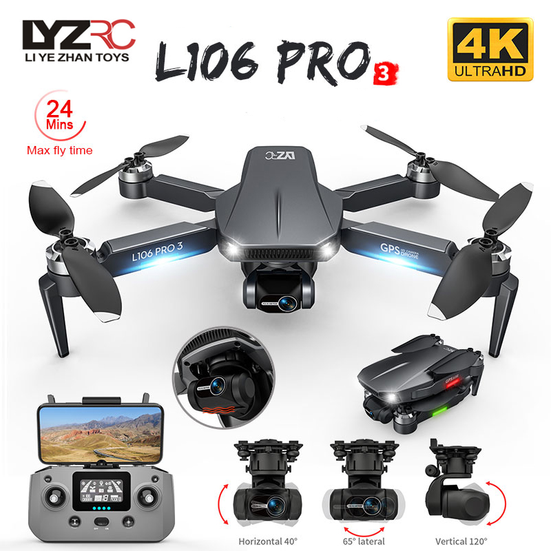L106 Pro 3 Drone 5G WIFI FPV F - огляд і ціна Fpv Brushless Rc Drone 4K