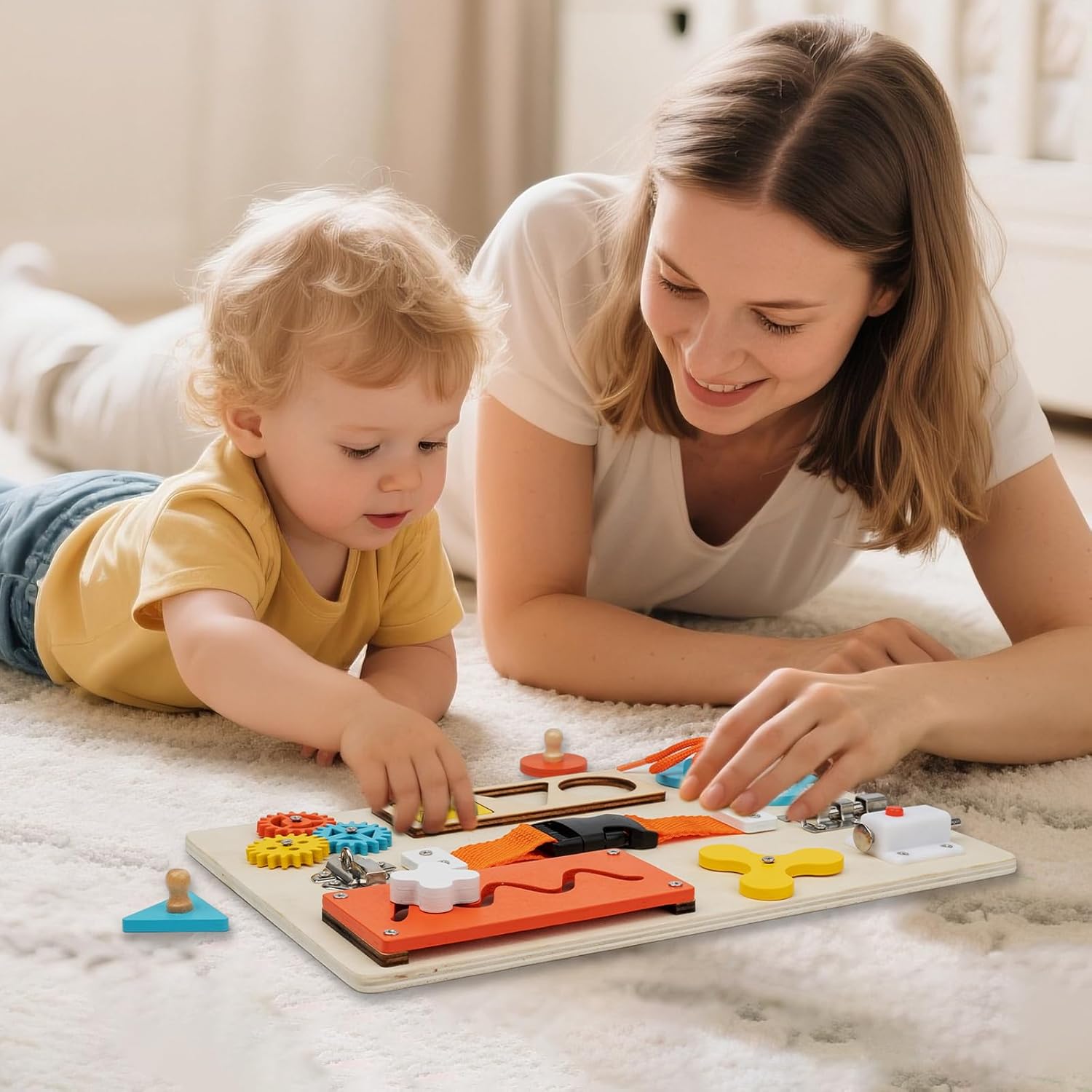 Montessori Busy Board for Todd - огляд і ціна Montessori Wooden Busy Board Toddler