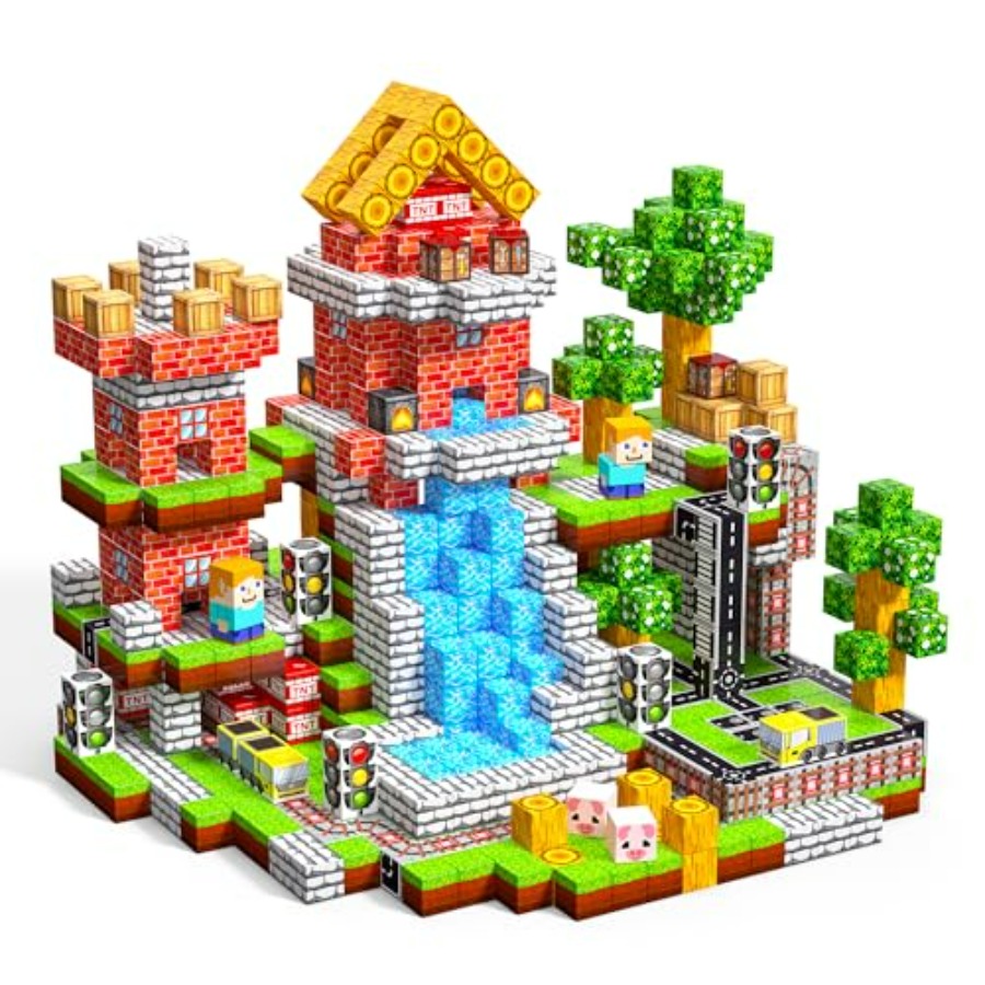 100PCS Magnetic Blocks, 0.8 in - огляд і ціна Magnetic Building Tiles Set 100Pcs