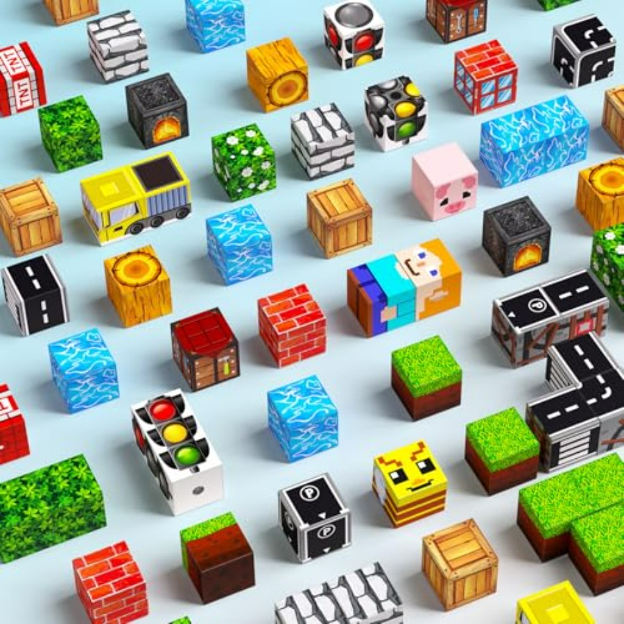 100PCS Magnetic Blocks, 0.8 in - огляд і ціна Magnetic Building Tiles Set 100Pcs