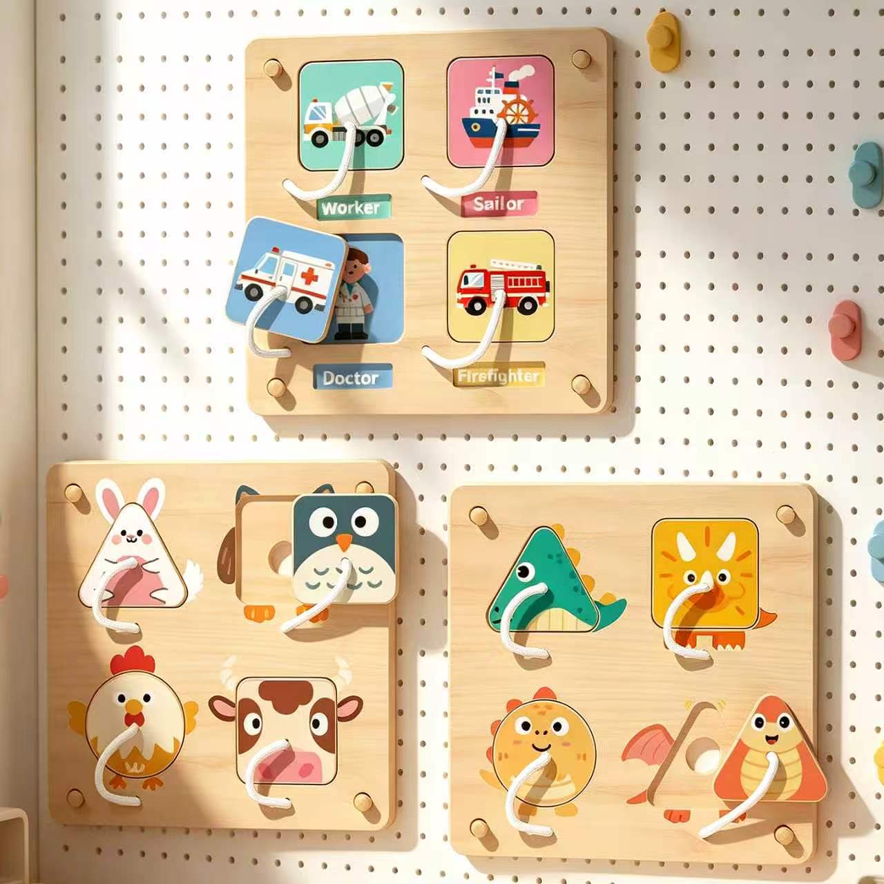 Montessori Wooden Busy Board D - огляд і ціна Montessori Wooden Busy Board Toddler