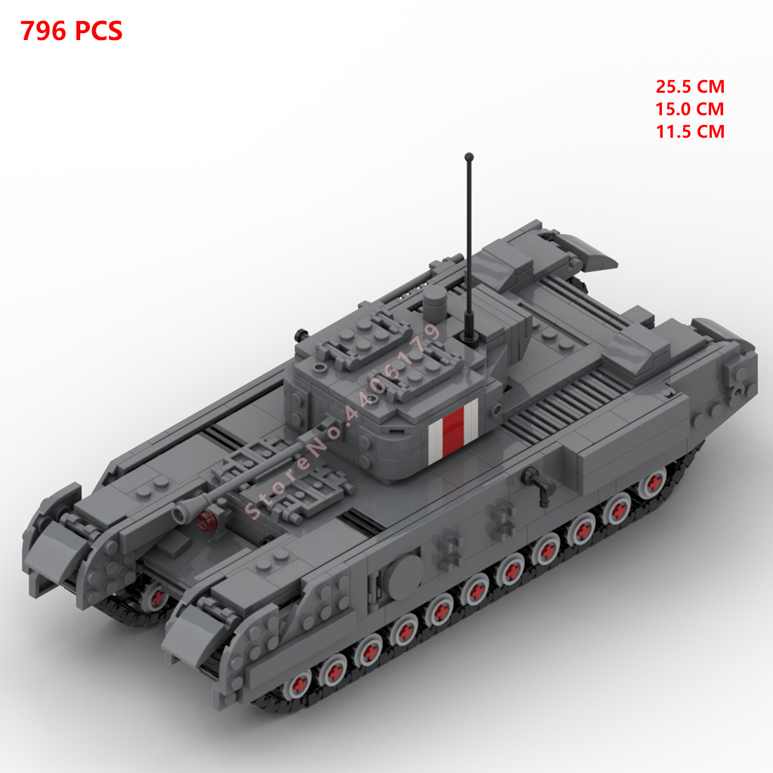 hot military WWII UK Army Chur - огляд і ціна Lego Compatible Military Tank