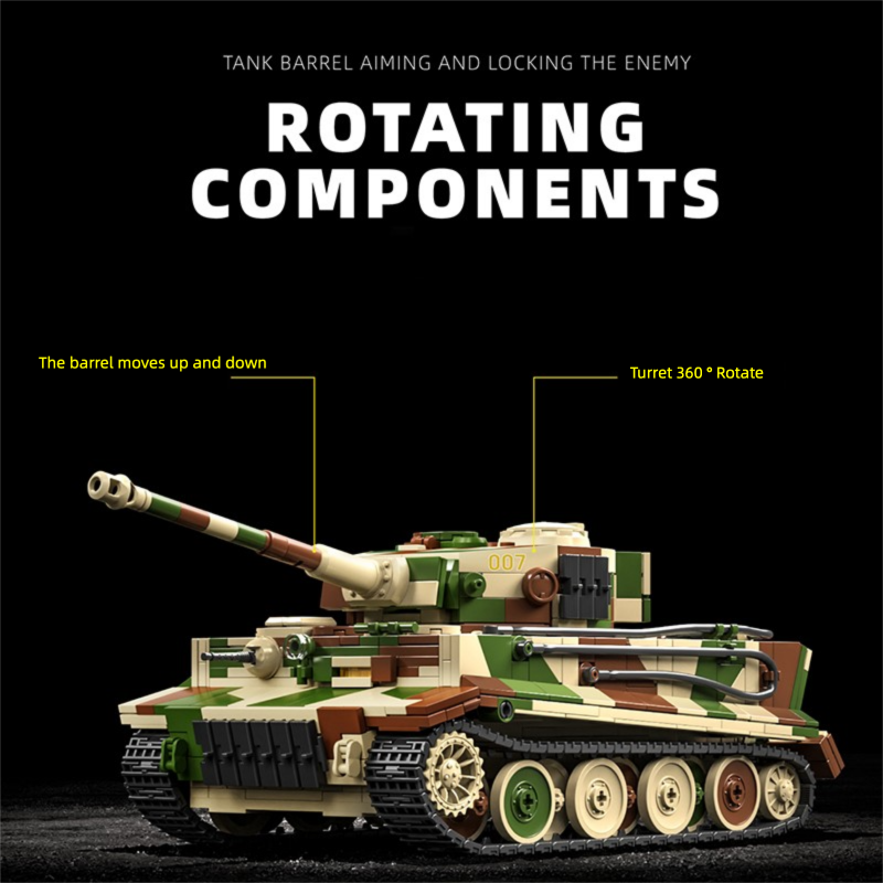 1:28 German Tiger Tank Buildin - огляд і ціна Lego Compatible Military Tank