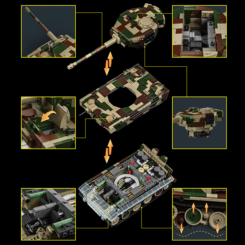 1:28 German Tiger Tank Buildin - огляд і ціна Lego Compatible Military Tank