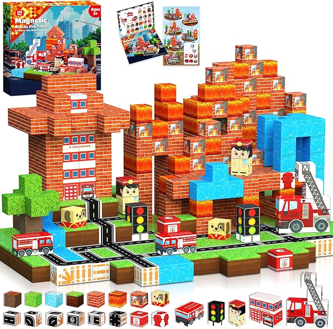 Magnetic Blocks 100 PCS Build  - огляд і ціна Magnetic Building Tiles Set 100Pcs