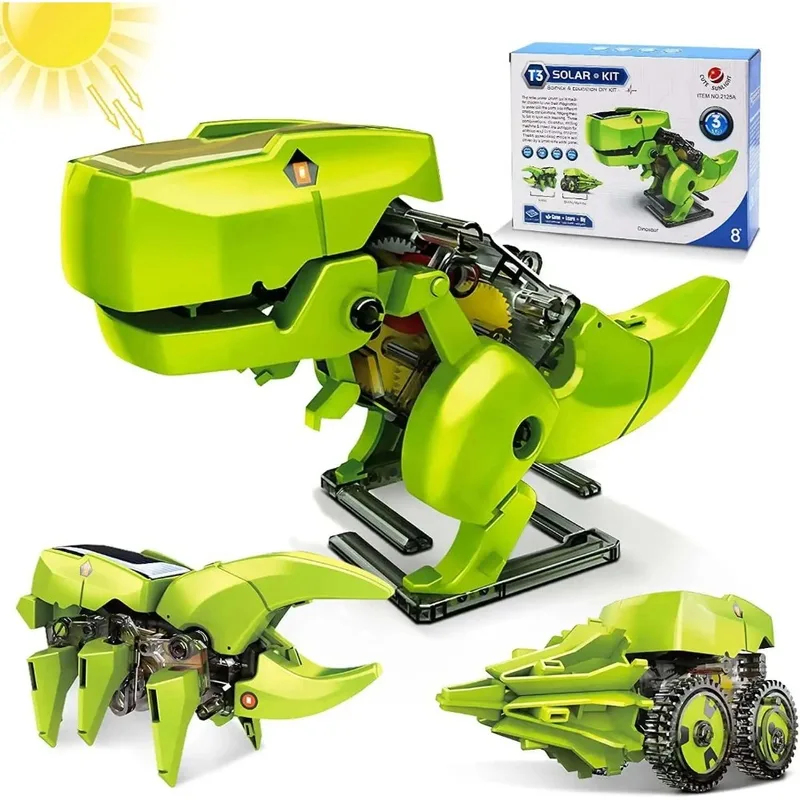 3-in-1 Solar Robot Kit, Dinosa - огляд і ціна Stem Solar Robot Kit For Kids
