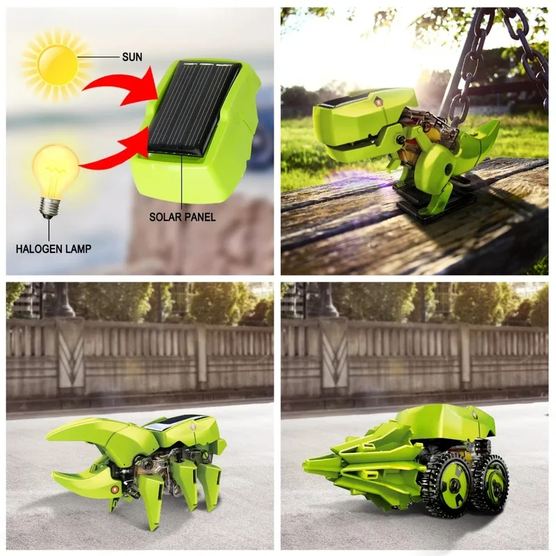 3-in-1 Solar Robot Kit, Dinosa - огляд і ціна Stem Solar Robot Kit For Kids