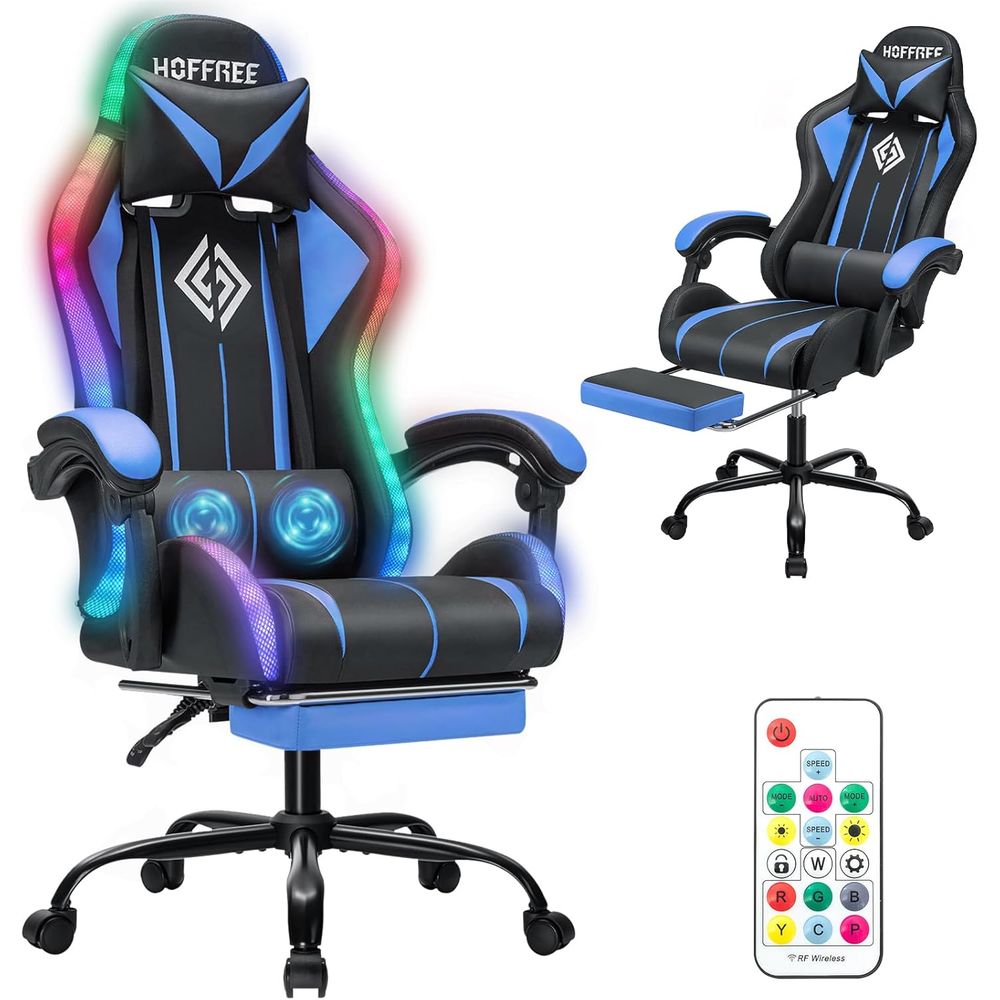 LED Gaming Chair with Massage  - огляд і ціна Video Games