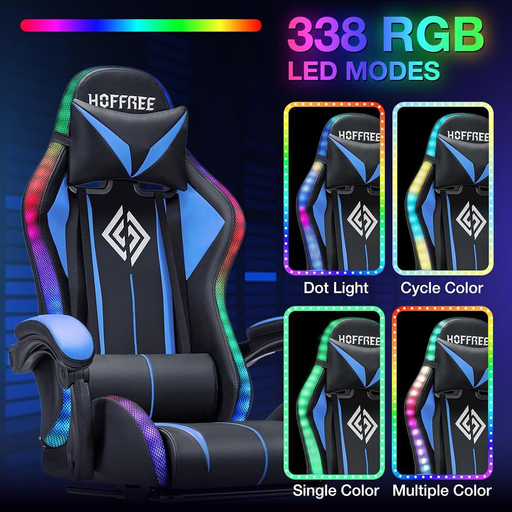 LED Gaming Chair with Massage  - огляд і ціна Video Games
