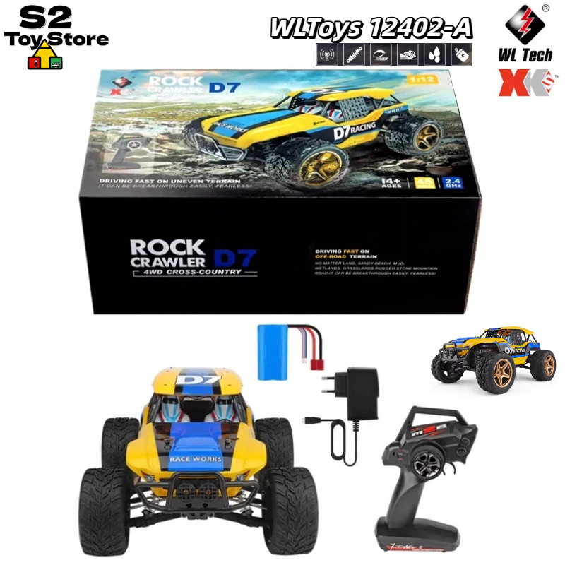 Wltoys 12402-A D7 Rock Crawler - огляд і ціна Rc Drift Car 1 24 Scale 4Wd