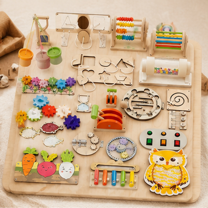 Premium Montessori Busy Board  - огляд і ціна Montessori Wooden Busy Board Toddler