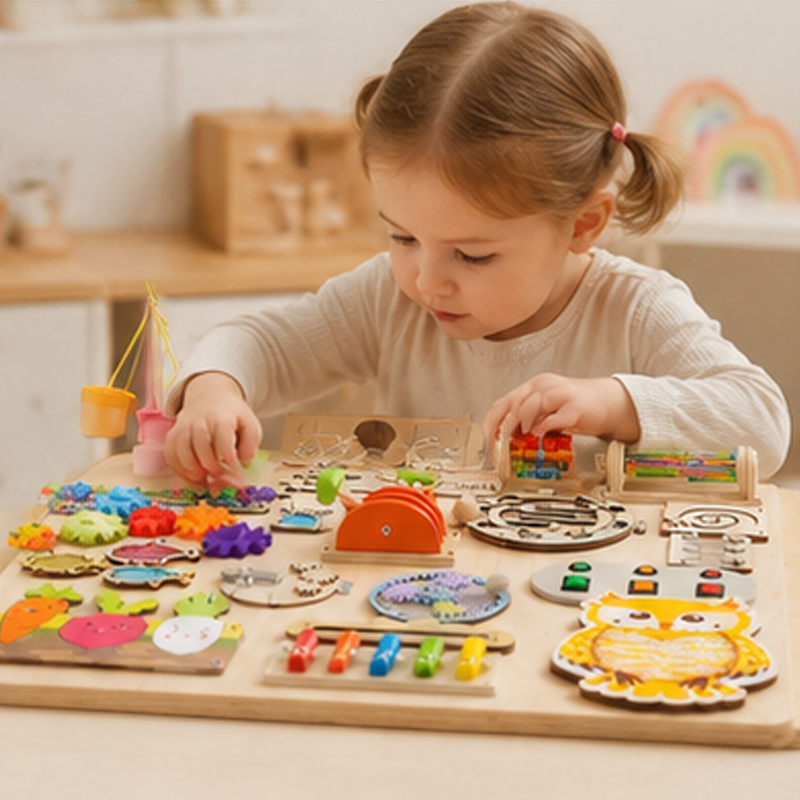 Premium Montessori Busy Board  - огляд і ціна Montessori Wooden Busy Board Toddler